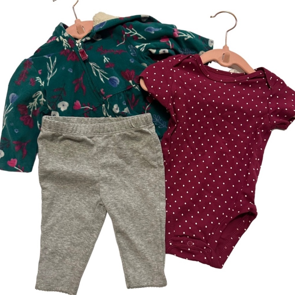 Bundle #2 Baby Girl Newborn - 3 Mos Winter/Spring Transitional 5 Items NWT - Picture 3 of 4